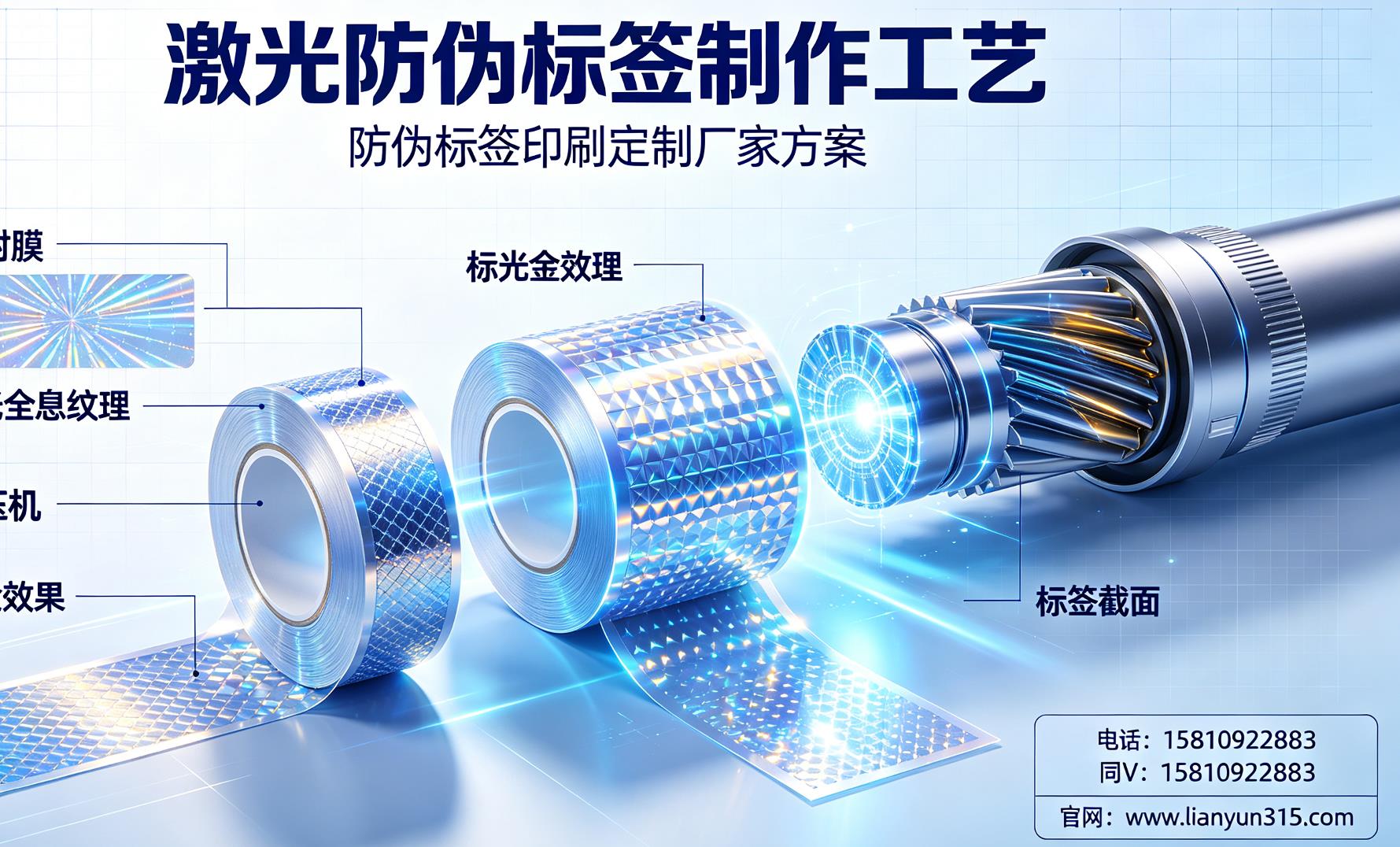 激光防伪标签制作工艺，防伪标签印刷定制厂家方案