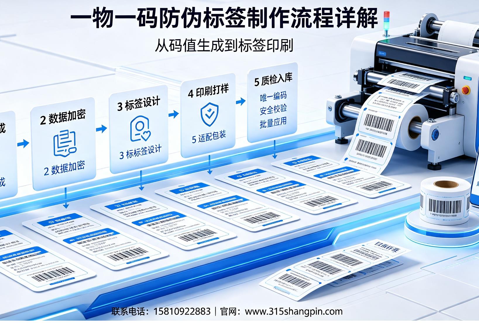 一物一码防伪标签制作流程详解:从码值生成到防伪标签印刷 一物一码防伪标签制作流程详解:从码值生成到防伪标签印刷