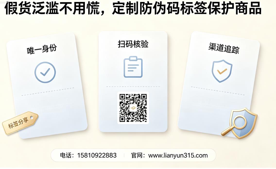 假货泛滥不用慌,定制防伪码标签保护商品 假货泛滥不用慌,定制防伪码标签保护商品