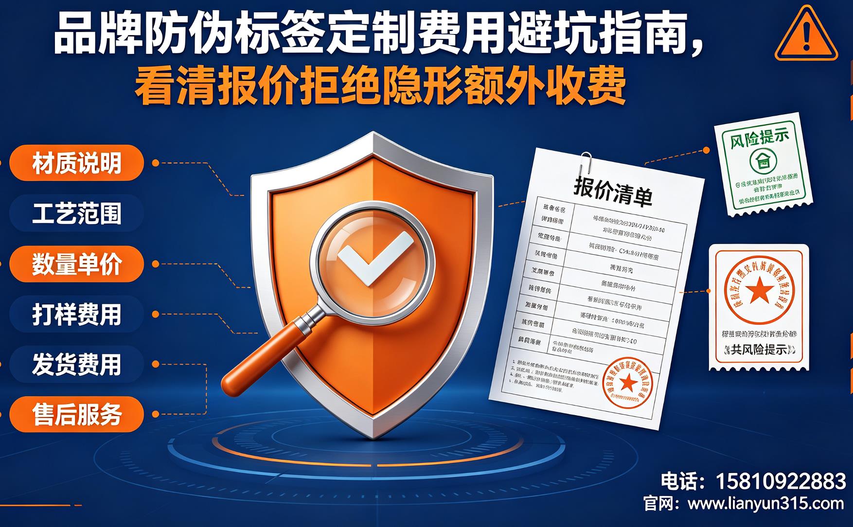 品牌防伪标签定制费用避坑指南，看清报价拒绝隐形额外收费