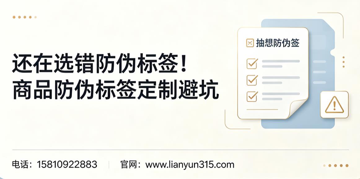 还在选错防伪标签!商品防伪标签定制避坑 还在选错防伪标签!商品防伪标签定制避坑