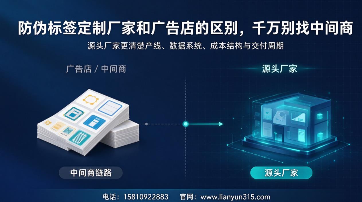 防伪标签定制厂家和广告店的区别，千万别找中间商