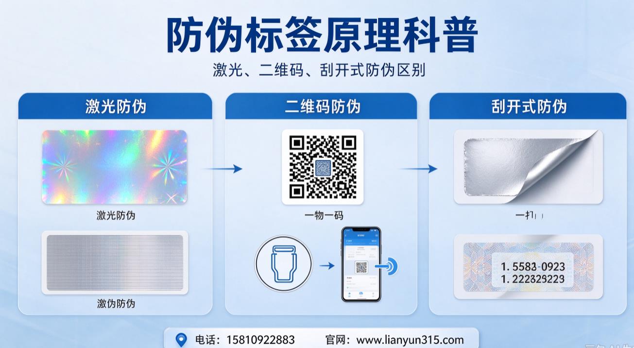 防伪标签原理科普:激光、二维码、刮开式防伪区别 防伪标签原理科普:激光、二维码、刮开式防伪区别
