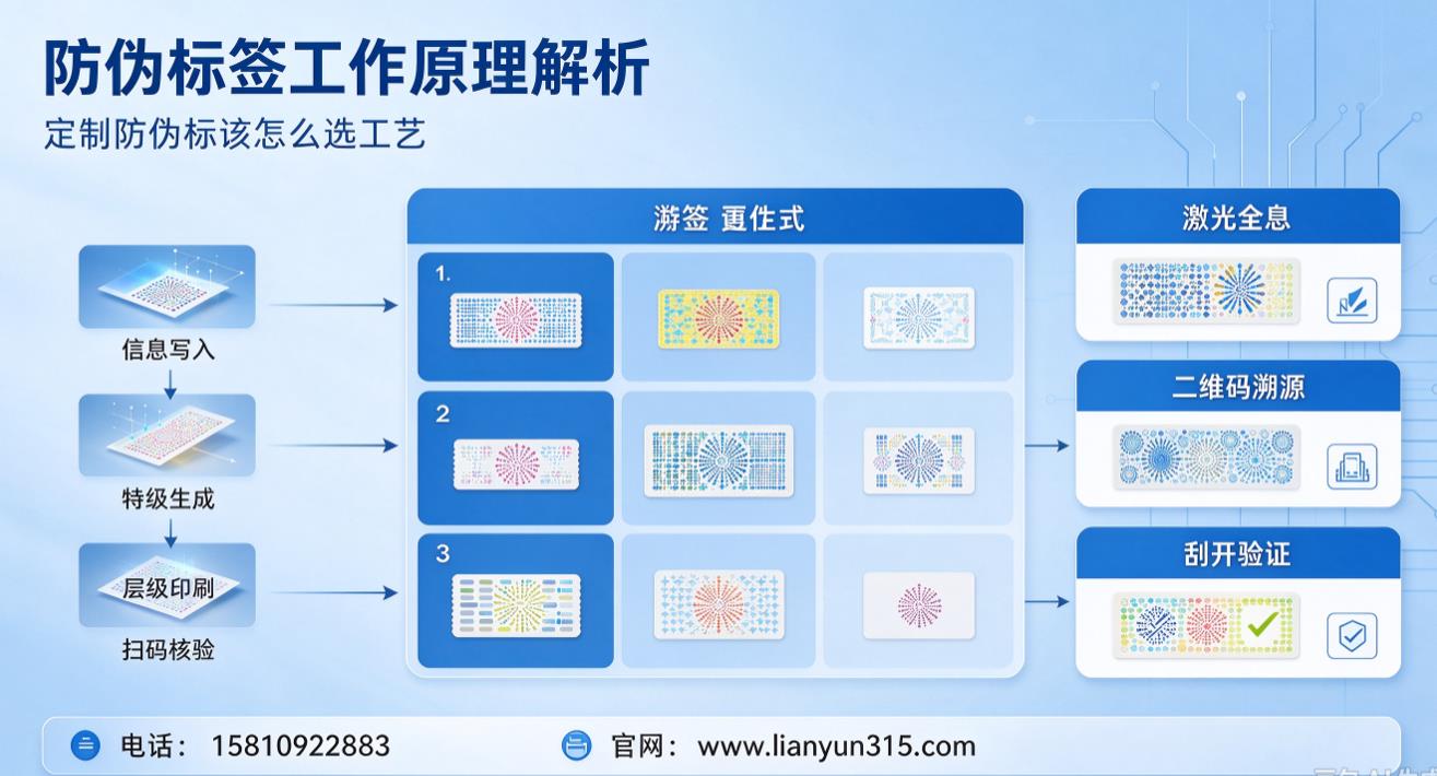 防伪标签工作原理解析，定制防伪标该怎么选工艺
