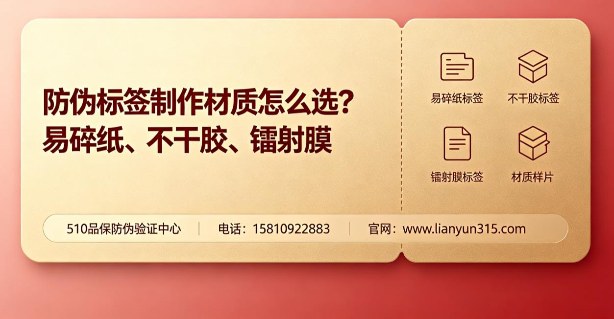 防伪标签制作材质怎么选？易碎纸、不干胶、镭射膜