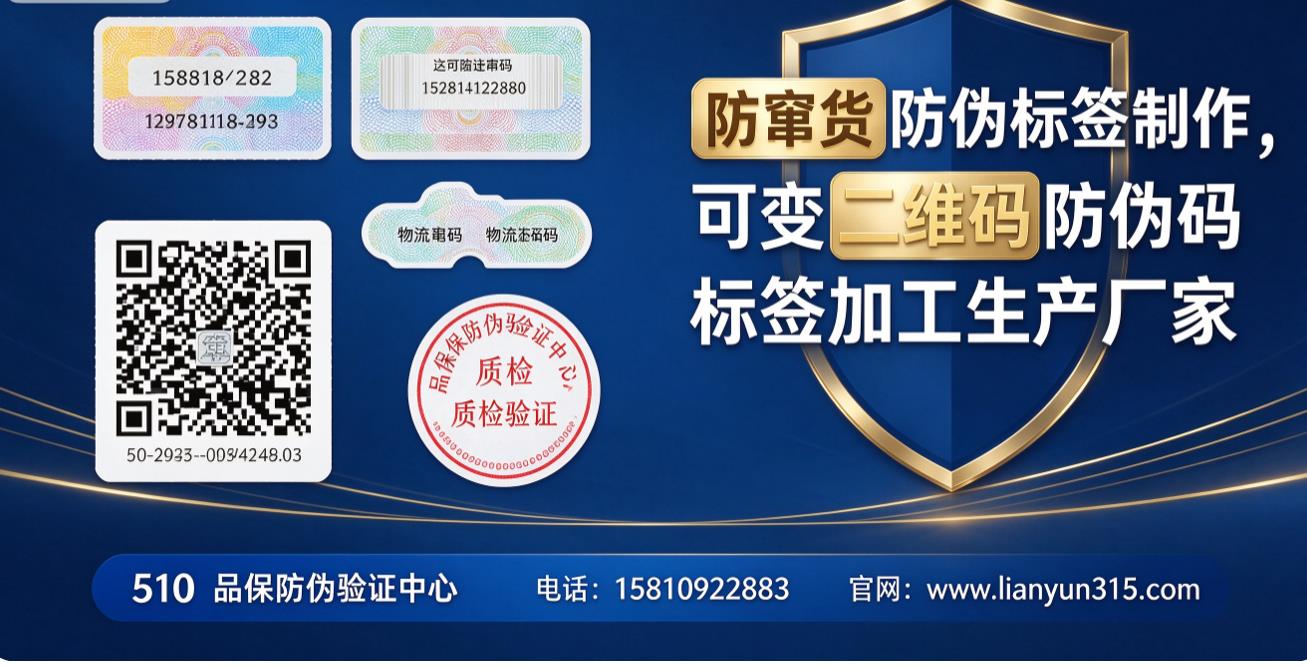 防窜货防伪标签制作印刷，可变二维码防伪码标签加工生产厂家