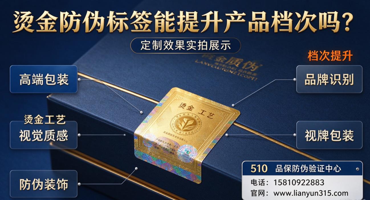 烫金防伪标签能提升产品档次吗?定制防伪标签效果实拍展示 烫金防伪标签能提升产品档次吗?定制防伪标签效果实拍展示