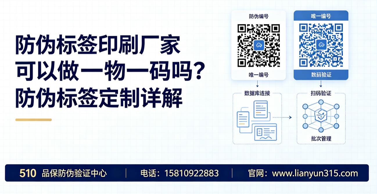 防伪标签印刷厂家可以做一物一码吗？防伪标签定制详解