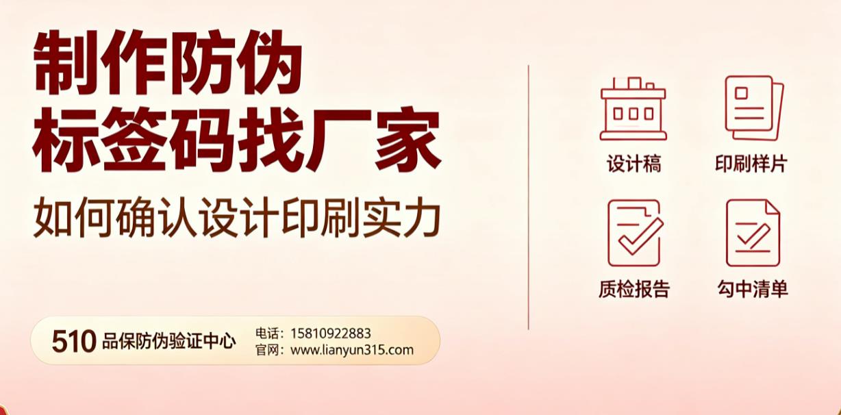制作防伪标签码找厂家,如何确认设计印刷实力 制作防伪标签码找厂家,如何确认设计印刷实力