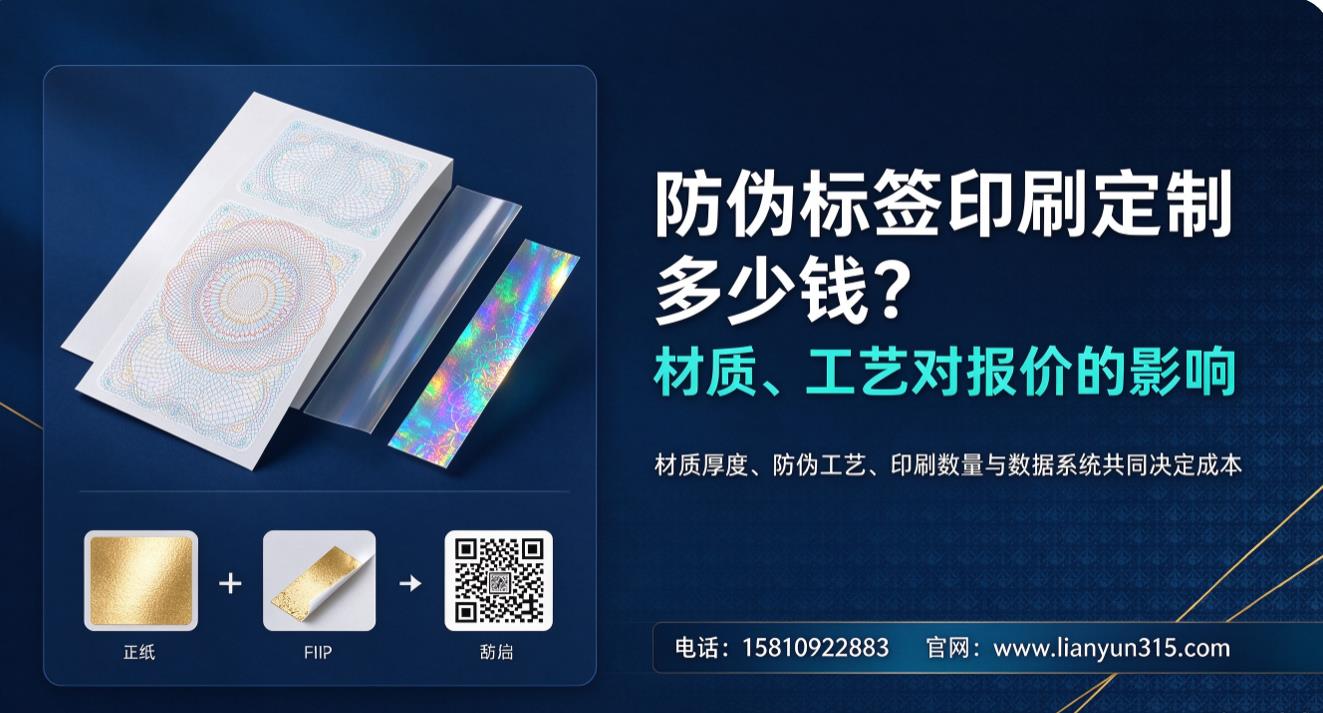 防伪标签印刷定制多少钱？材质、工艺对报价的影响