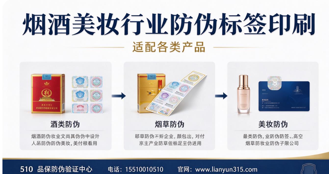 烟酒美妆行业防伪标签印刷,适配各类产品 烟酒美妆行业防伪标签印刷,适配各类产品