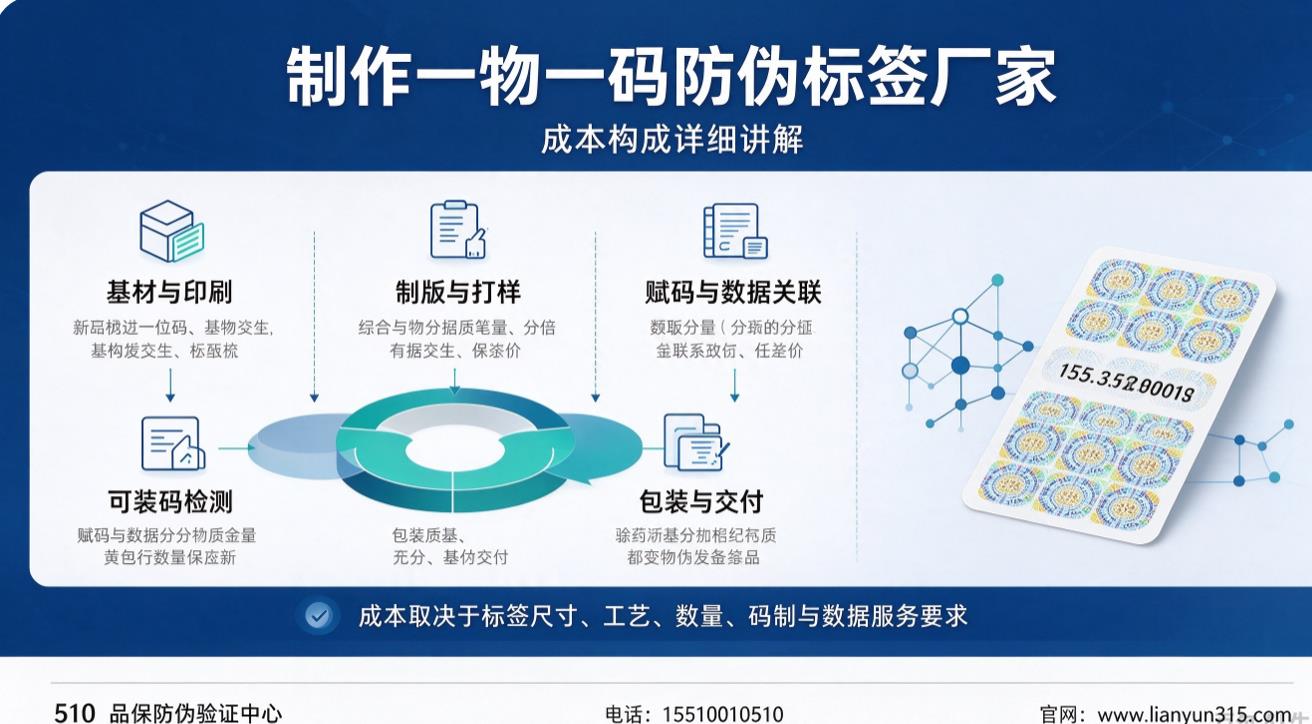 制作一物一码防伪标签厂家，防伪标签定制成本构成详细讲解
