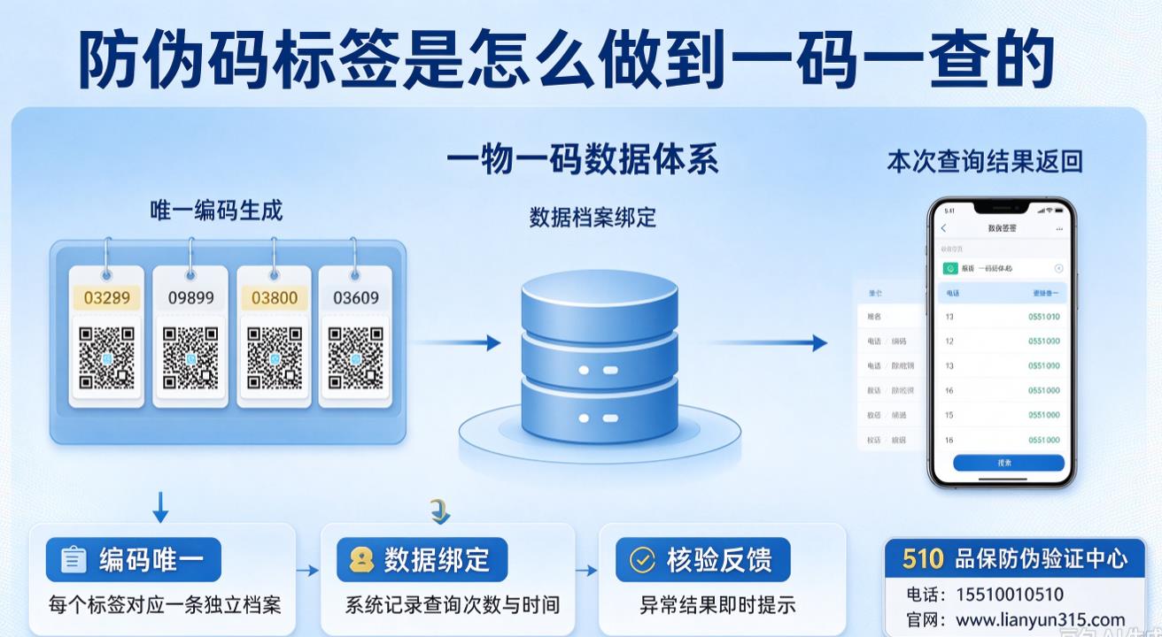 防伪码标签是怎么做到一码一查的 防伪码标签是怎么做到一码一查的