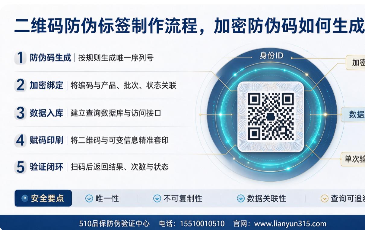 二维码防伪标签制作流程，加密防伪码如何生成